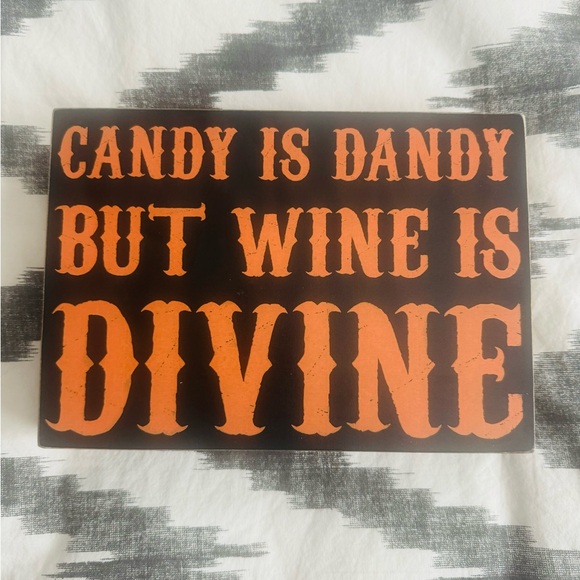 Candy is candy but wine is divine block art - Picture 1 of 4